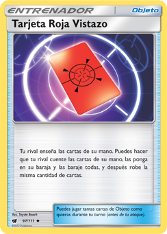 Carta de Tarjeta Roja Vistazo