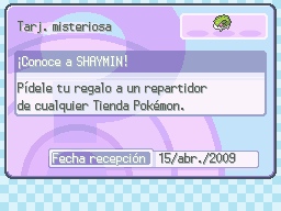 Shaymin en GAME