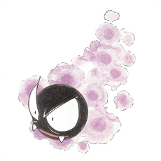 Artwork Gastly Ken Sugimori