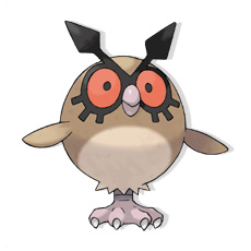 Artwork Hoothoot Ken Sugimori