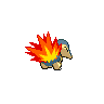 Sprite Cyndaquil Blanco Negro