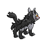 Sprite Mightyena Blanco Negro