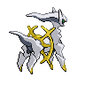 Sprite Arceus Blanco Negro