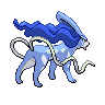Sprite Suicune Blanco Negro
