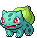 Sprite Animado Bulbasaur Blanco Negro