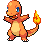 Sprite Animado Charmander Blanco Negro