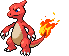 Sprite Animado Charmeleon Blanco Negro