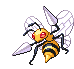 Sprite Animado Beedrill Blanco Negro
