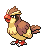 Sprite Animado Pidgey Blanco Negro
