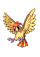 Sprite Animado Pidgeotto Blanco Negro