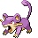 Sprite Animado Rattata Blanco Negro