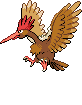 Sprite Animado Fearow Blanco Negro