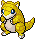 Sprite Animado Sandshrew Blanco Negro