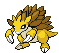 Sprite Animado Sandslash Blanco Negro