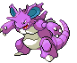 Sprite Animado Nidoking Blanco Negro