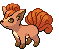Sprite Animado Vulpix Blanco Negro