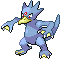 Sprite Animado Golduck Blanco Negro