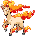 Sprite Animado Rapidash Blanco Negro