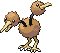 Sprite Animado Doduo Blanco Negro