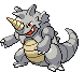 Sprite Animado Rhydon Blanco Negro