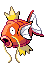 Sprite Animado Magikarp Blanco Negro