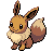 Sprite Animado Eevee Blanco Negro