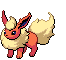 Sprite Animado Flareon Blanco Negro