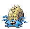Sprite Animado Omastar Blanco Negro