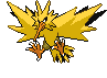 Sprite Animado Zapdos Blanco Negro