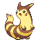 Sprite Animado Furret Blanco Negro