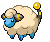 Sprite Animado Mareep Blanco Negro