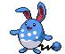 Sprite Animado Azumarill Blanco Negro