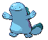 Sprite Animado Quagsire Blanco Negro