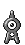 Sprite Animado Unown Blanco Negro