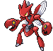 Sprite Animado Scizor Blanco Negro