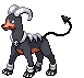 Sprite Animado Houndoom Blanco Negro