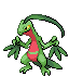 Sprite Animado Grovyle Blanco Negro