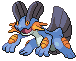 Sprite Animado Swampert Blanco Negro