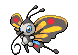 Sprite Animado Beautifly Blanco Negro