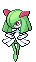 Sprite Animado Kirlia Blanco Negro