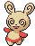 Sprite Animado Spinda Blanco Negro
