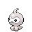 Sprite Animado Castform Blanco Negro