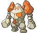 Sprite Animado Regirock Blanco Negro