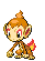 Sprite Animado Chimchar Blanco Negro