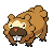 Sprite Animado Bidoof Blanco Negro