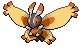 Sprite Animado Mothim Blanco Negro