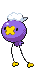 Sprite Animado Drifloon Blanco Negro