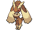 Sprite Animado Lopunny Blanco Negro