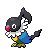 Sprite Animado Chatot Blanco Negro