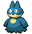 Sprite Animado Munchlax Blanco Negro